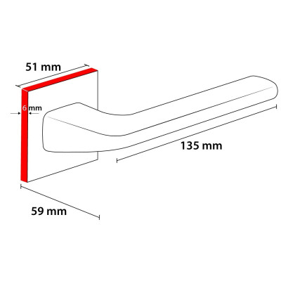 DIVA Fit kilincs matt fekete VDIKFICZ